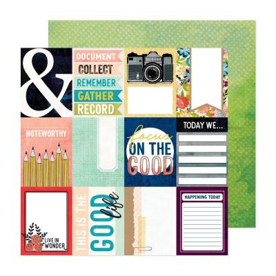 American Crafts Vicki Boutin Print Shop Designpapier -  3 x 4 Journaling Cards